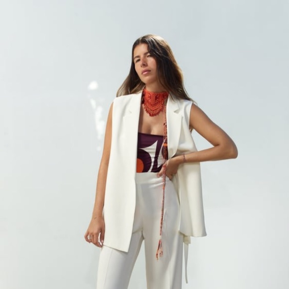 VEST WITH SLITS - BRAND NEW WITH TAGS